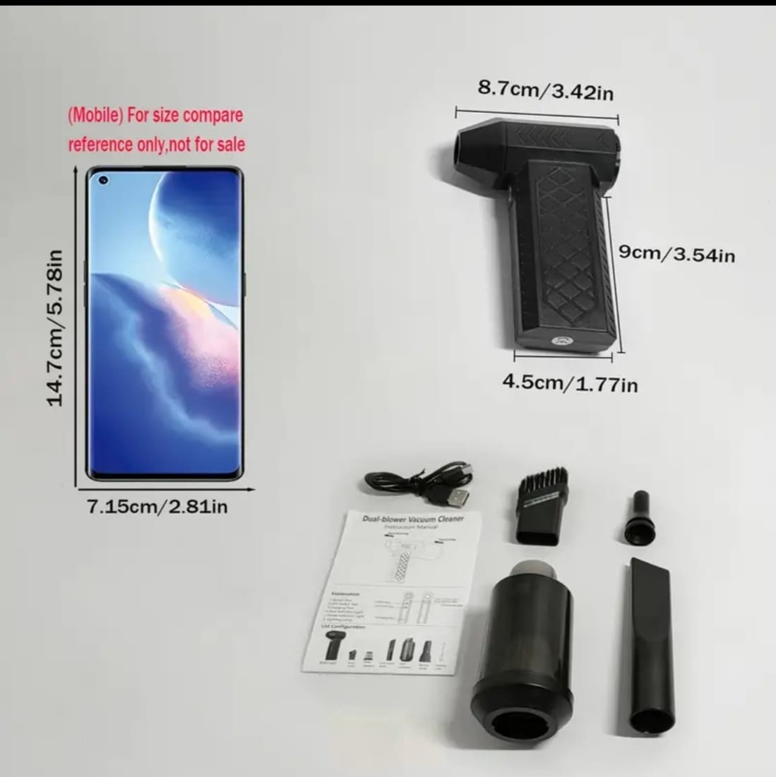 Integrated blowing and suction vacuum